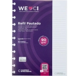 Folha para Caderno Inteligente Pautado Branco  90 Grs. 50 Folhas Grande