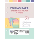 Folha para Fichário Colegial (Pequeno) Pautado 80 Fls 90g Gradient Pauta Branca Cadersil 0131010