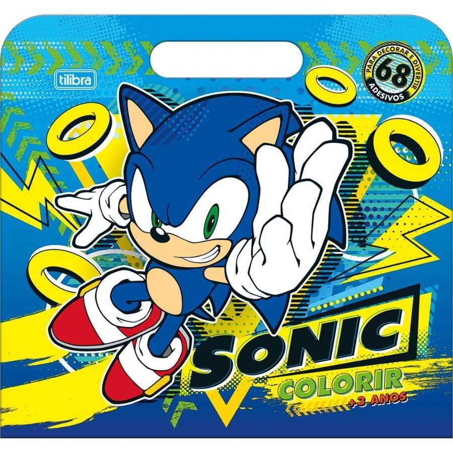 Folhas de Colorir Maleta Sonic Tilibra 349101