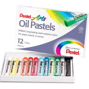 Giz Pastel Oleoso Pentel Oil 12 Cores PHN-12