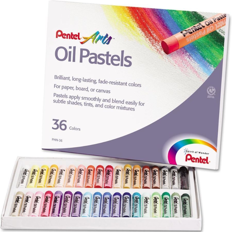Giz Pastel Oleoso Pentel Oil 36 Cores PHN-36