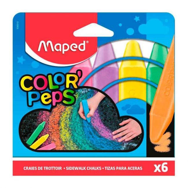 Giz de Chão Color Peps c/6 Cores Maped 936010