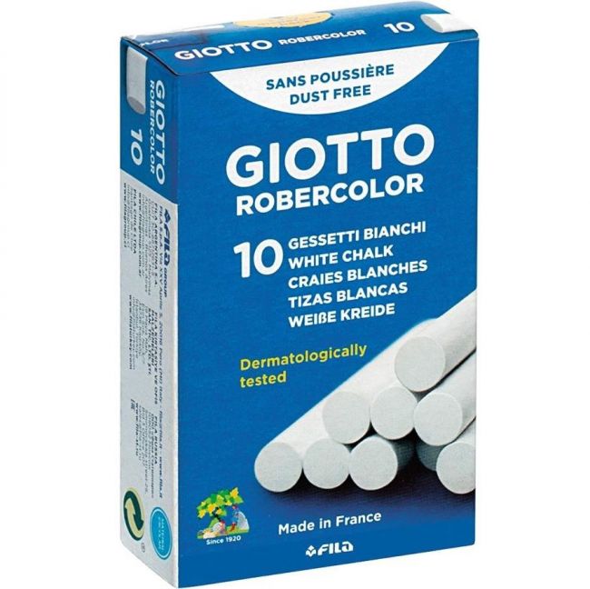 Giz Escolar para Lousa Branco c/10 Unid Antialérgico Giotto