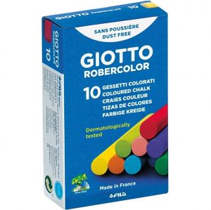 Giz Escolar para Lousa Colorido c/10 Unid Antialérgico Giotto