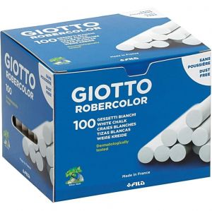 Giz Escolar para Lousa Branco c/100 Unid Antialérgico Robercolor Giotto