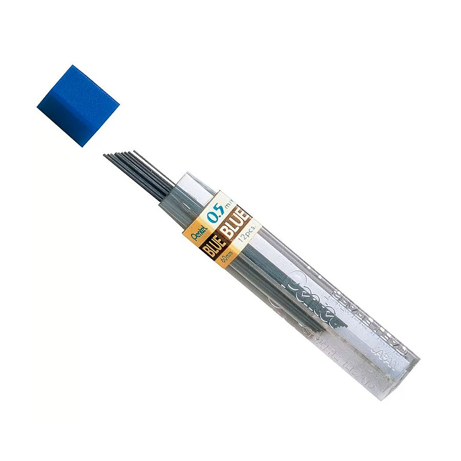 Grafite Color 0.5mm HB Pentel Hi Polymer Azul c/12 Unid Super