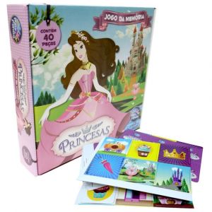 Jogo da Memória Cartonado Princesas 40 Peças Pais e Filhos 049185