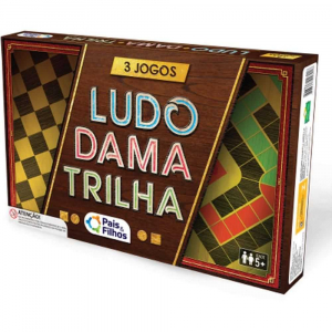 Jogos de Tabuleiro 3 Jogos Ludo / Dama / Trilha Pais e Filhos na Papelaria  Art Nova