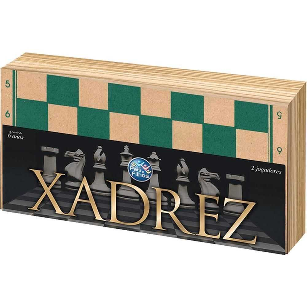 Brinquedo Pedagógico Educativo Em Madeira Jogo De Xadrez Oficial