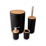 Kit 4 Peças de Banhiero Plástico e Bambu Clink