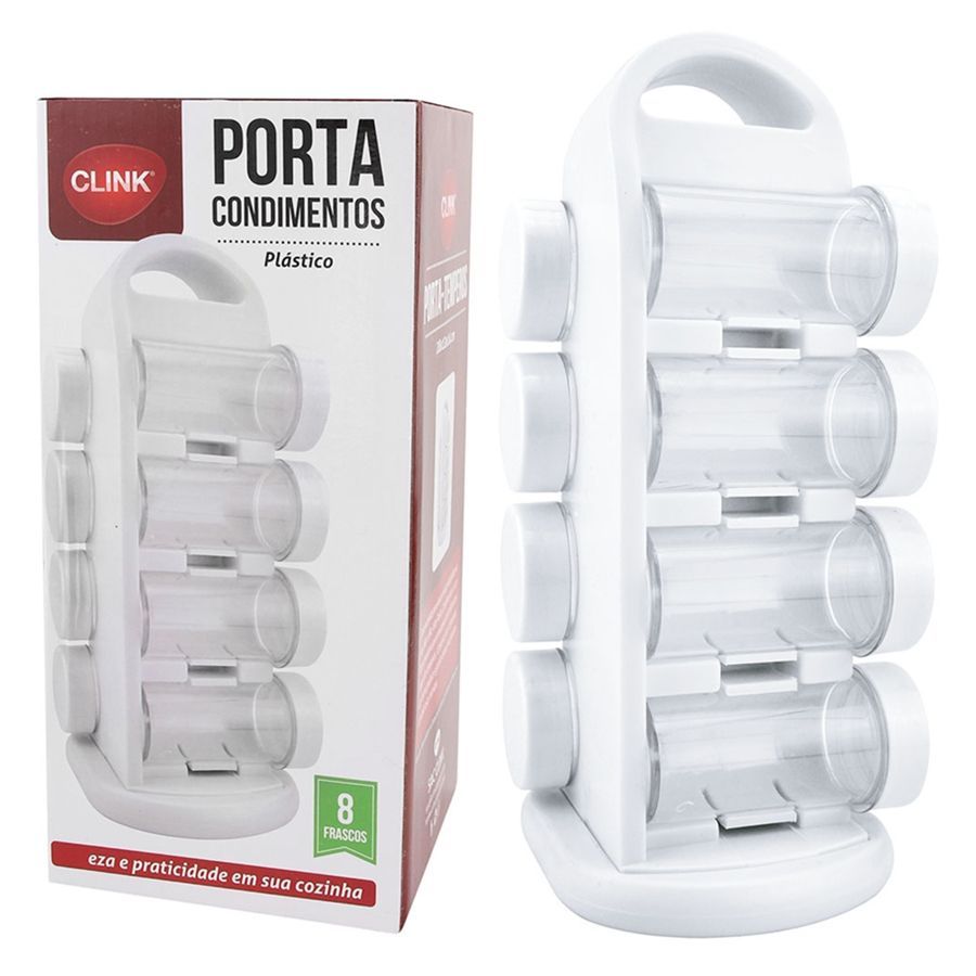 Porta Temperos Plástico Clink CK4461 cx c/9 Peças