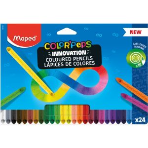 Lápis de Cor 24 Cores Triangular Maped Color Peps Infinity 861601