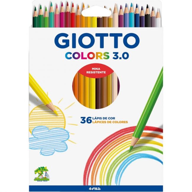 Lápis de Cor 36 Cores Colors 3.0 Sextavado Giotto 278300SA