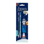 Lápis Preto Nº2 Redondo Leo e Leo Kit Astronauta Preto HB c/2 Lápis + Apontador + Borracha 72170