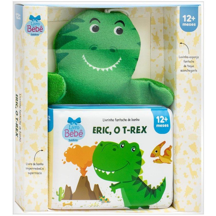 Livro Infantil 0 a 2 Anos - Fantoche de Banho: Eric, O T-Rex Todolivro