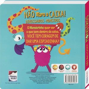 Livro Infantil 2 a 5 Anos - Não abra a caixa! Monstros Happy Books