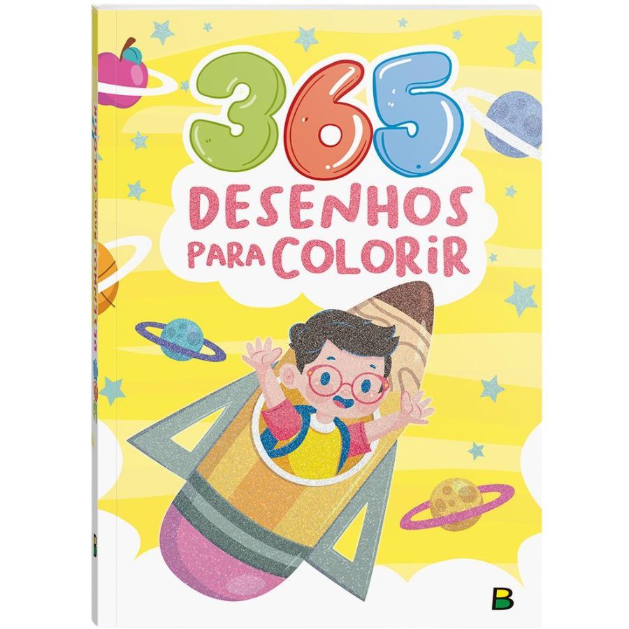 Livro Infantil 2 a 6 Anos - 365 Desenhos para Colorir Amarelo Todolivro 1156551
