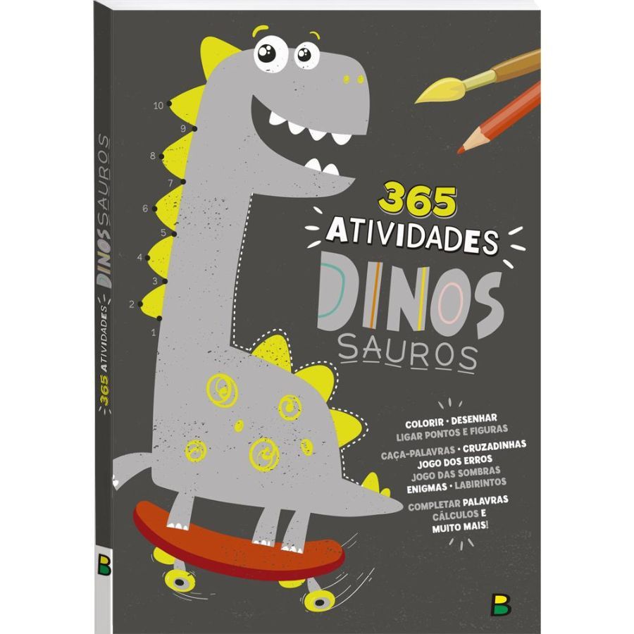 Livro Infantil 3 a 5 Anos - 365 Atividades de Dinossauros Todolivro 1161504