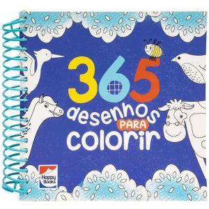 Livro Infantil 3 a 5 Anos - 365 Desenhos Para Colorir Azul Happy Books 310220