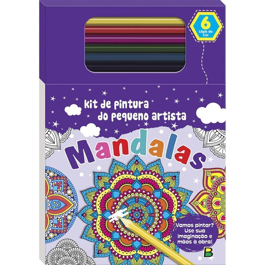 Livro Infantil 3 a 5 Anos - Kit de Pintura do Pequeno Artista Mandalas Todolivro 