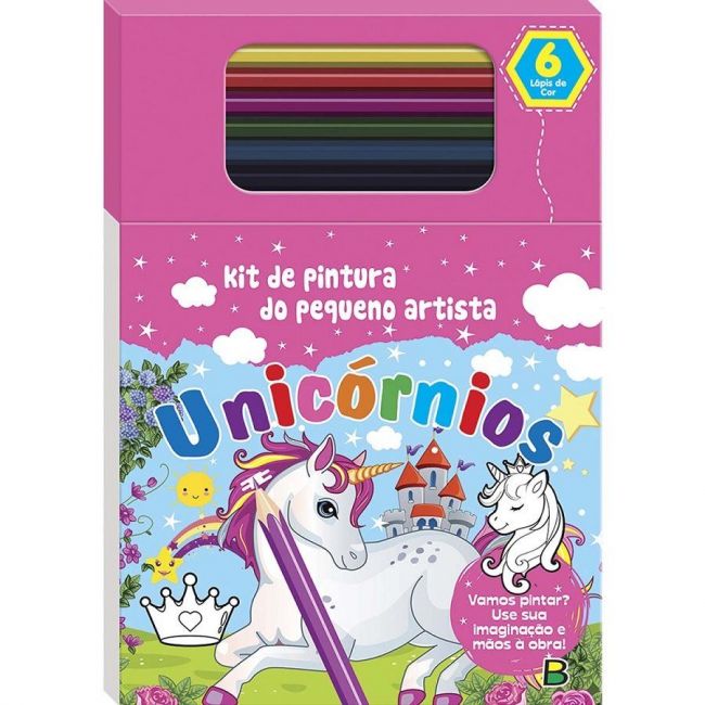 Livro Infantil 3 a 5 Anos - Kit de Pintura do Pequeno Artista Unicórnios Todolivro 
