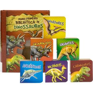 Livro Infantil 3 a 6 Anos - Box c/6: Minha Primeira Biblioteca de Dinossauros Todolivro 1152319