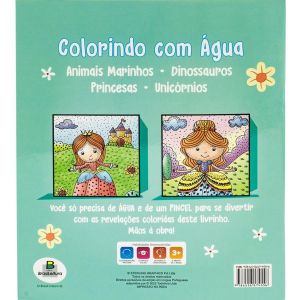 Livro Infantil 3 a 6 Anos Colorindo com Água: Princesas Todolivro
