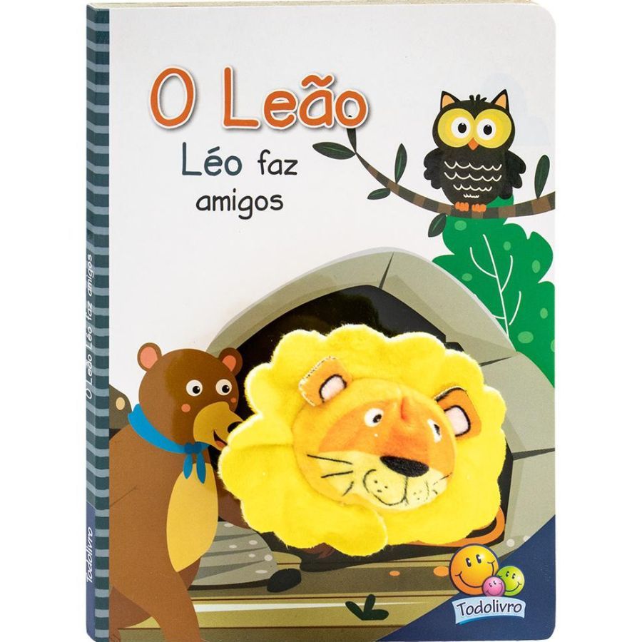 Livro Infantil 3 a 6 Anos - Dedinhos Fantoches: O Leão Léo Faz Amigos Todolivro 1163027