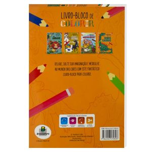 Livro Infantil 3 a 6 Anos Livro-Bloco de Colorir Dinossauros Todolivro 