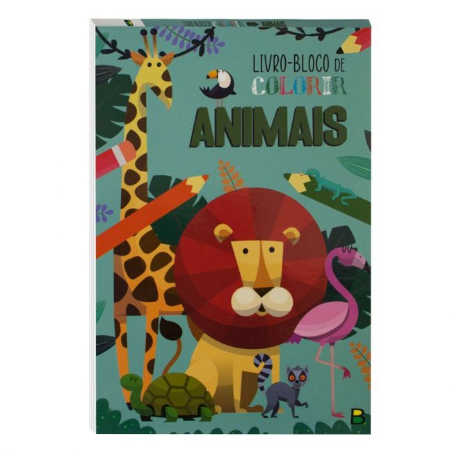 Livro Infantil 3 a 6 Anos Livro-Bloco de Coloriri  Animais Todolivro 1161016