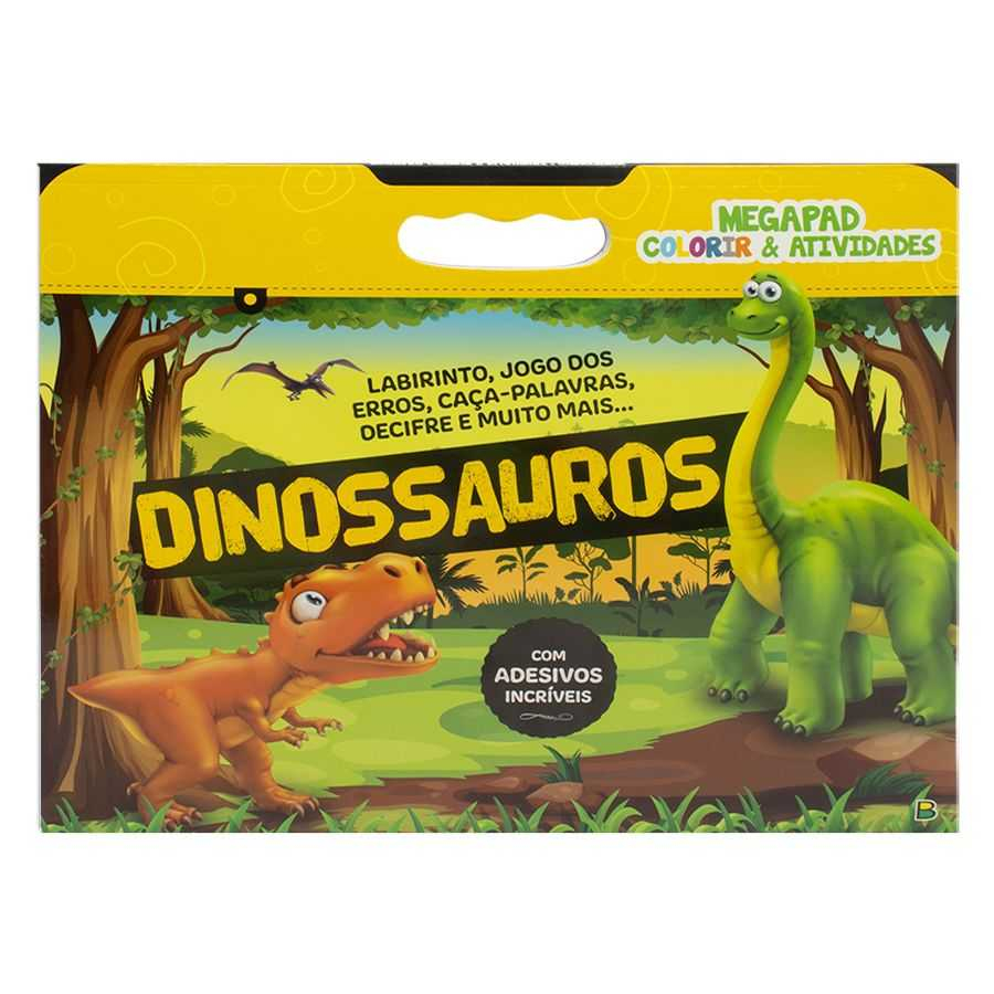 Livro Infantil 3 a 6 Anos Megapad Colorir e Atividades Dinossauros  Todolivro na Papelaria Art Nova