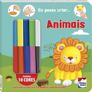 Livro Infantil 4 a 6 Anos - Criando Com Massinha: Animais Happy Books