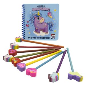 Livro Infantil 4 a 6 Anos - Livro Divertido: Desenhe os Unicórnios Happy Books
