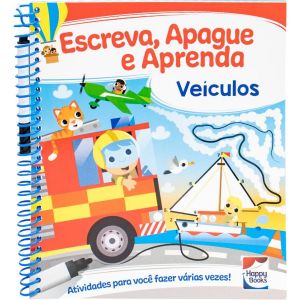 Livro Infantil 5 a 8 Anos - Escreva, Apague e Aprenda Happy Books