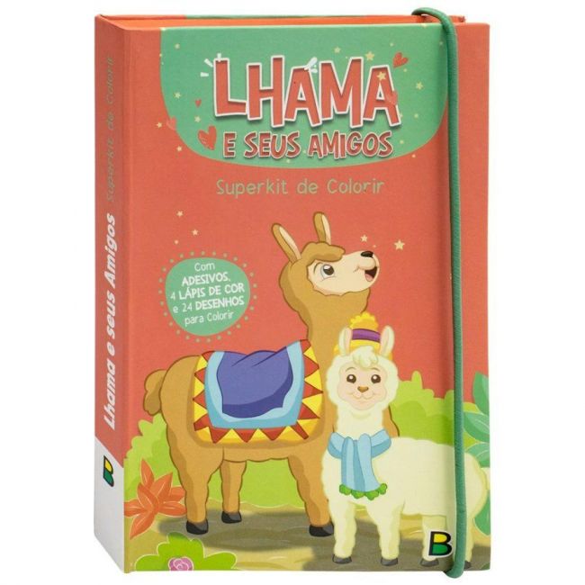 Livro Infantil superkit de Colorir Lhama e Seus Amigos Todolivro 