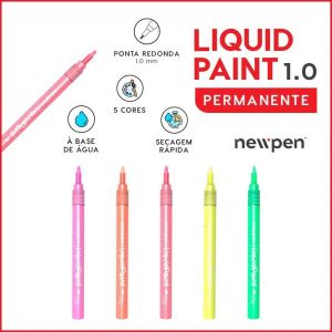 Marcador Artistico Permanente LiquidPaint Basic NewPen