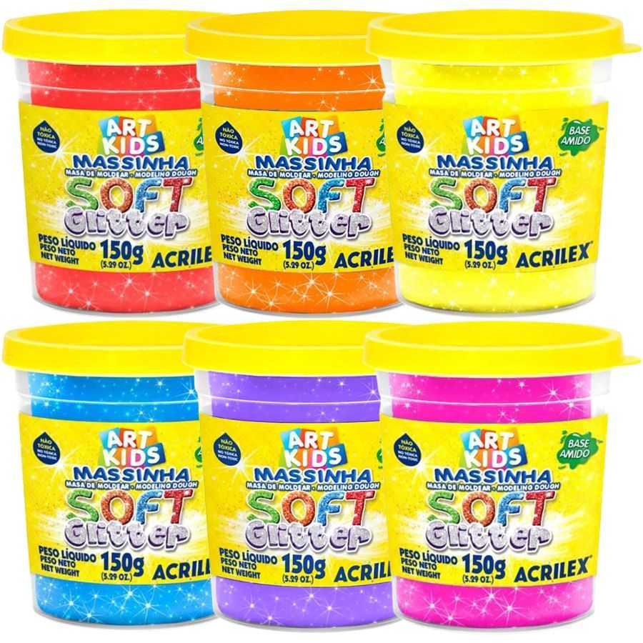 Massa de Modelar Soft Baby Glitter 150g 07361 Acrilex