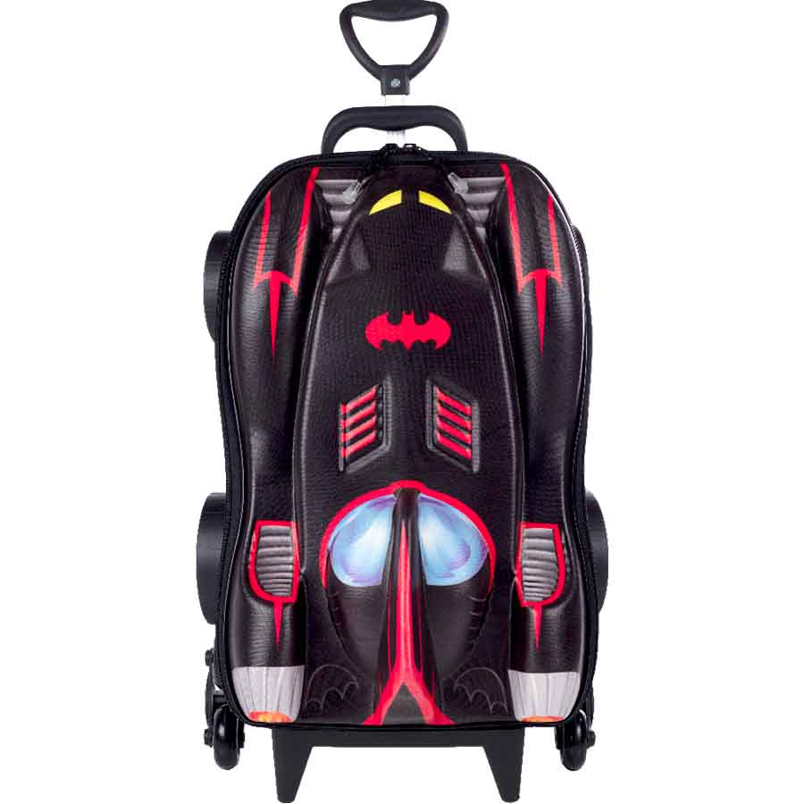 Mochila com Rodas + Lancheira Batman Chrome Wheels 3D Diplomata 