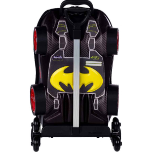 Mochila com Rodas + Lancheira Batman Chrome Wheels 3D Diplomata 