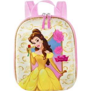 Mochila com Rodas + Lancheira Princesas Bela 3D Diplomata