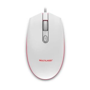 Mouse Gamer 2400 DPI Classic Branco Multilaser 