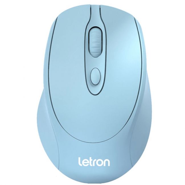 Mouse Óptico sem Fio 1600 DPI 4 Botões Color High Azul Letron 74347