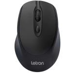 Mouse Óptico sem Fio 1600 DPI 4 Botões Color High Preto Letron 74326