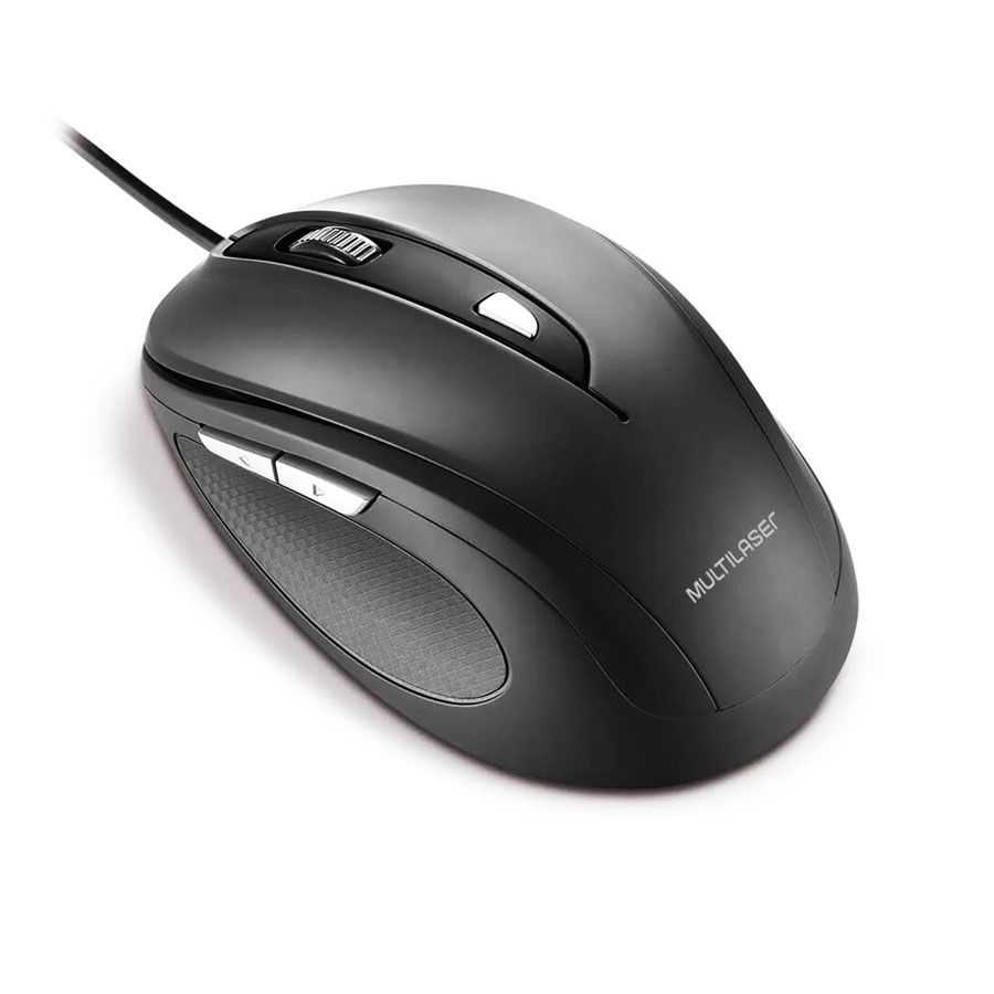 Mouse Óptico USB 1600 DPI Comfort Preto Multilaser MO241