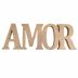 Palavra Decorativa Amor/Love 18mm MDF