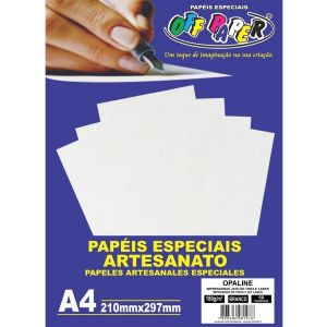 Papel Opaline A4 180g c/50 fls Branco Off Paper