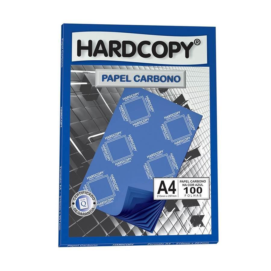 Carbono A4 Azul Manuscrito cx c/100 folhas - Hardcopy