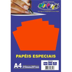 Papel Color A4 180g c/20 Folhas Neon Off Paper