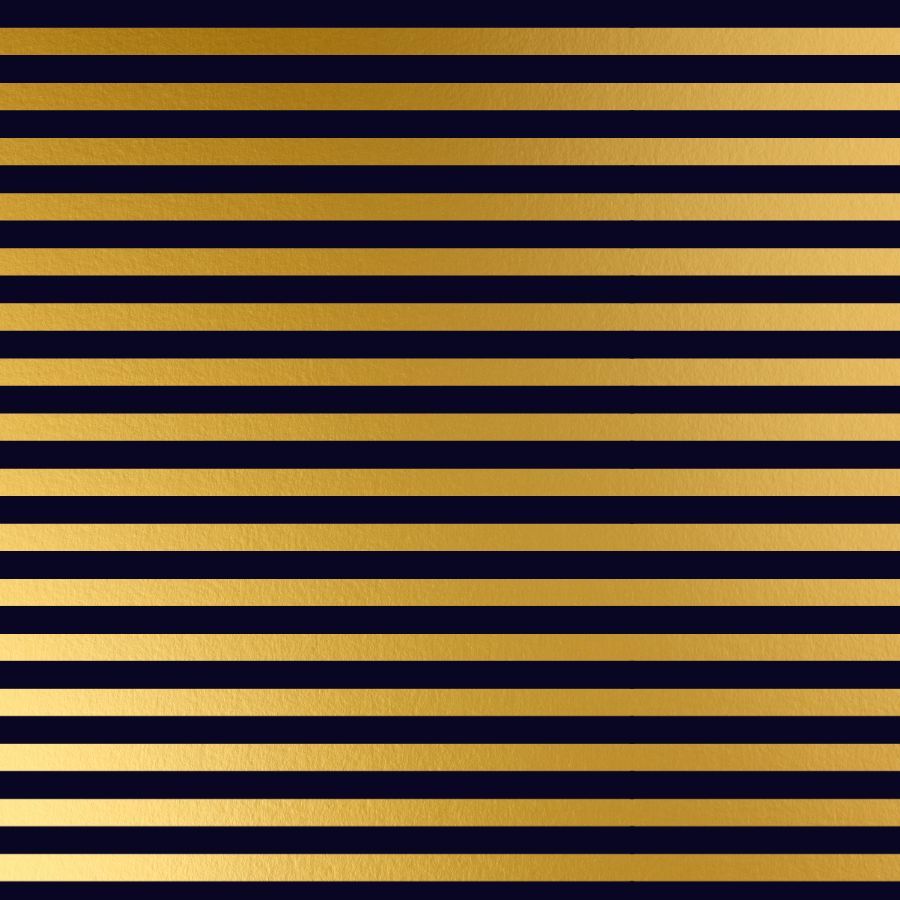 Papel de Presente 50 x 60cm Listras Ouro / Azul VMP