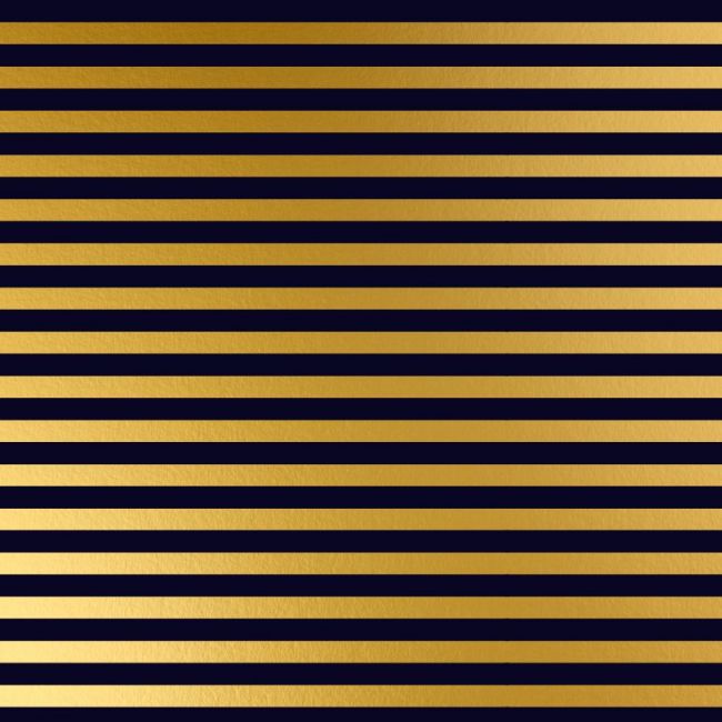 Papel de Presente 50 x 60cm Listras Ouro / Azul VMP
